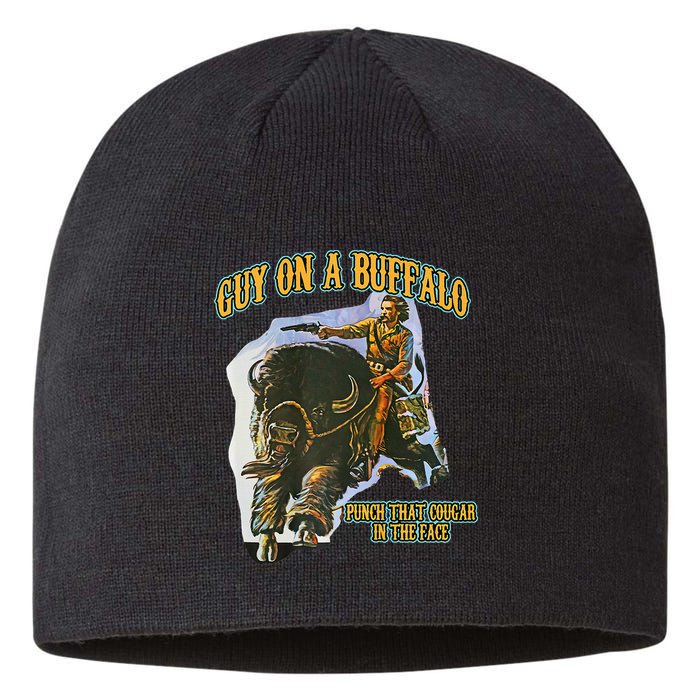 Guy On A Buffalo Punch That Cougar In The Face Sustainable Beanie