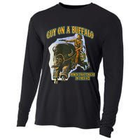 Guy On A Buffalo Punch That Cougar In The Face Cooling Performance Long Sleeve Crew