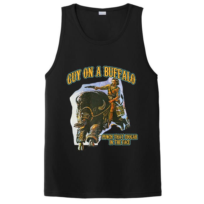 Guy On A Buffalo Punch That Cougar In The Face PosiCharge Competitor Tank