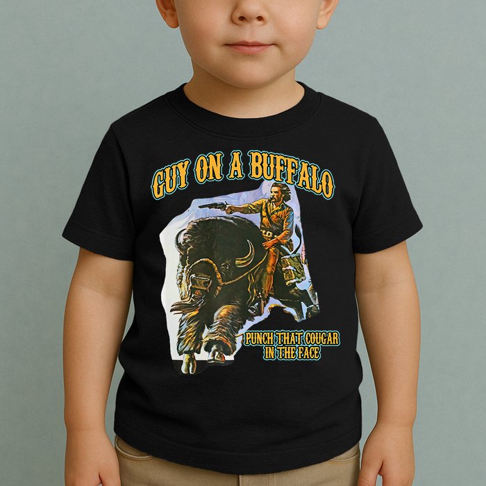 Guy On A Buffalo Punch That Cougar In The Face Toddler T-Shirt
