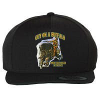 Guy On A Buffalo Punch That Cougar In The Face Wool Snapback Cap