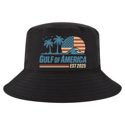 Gulf Of America Est 2025 Retro Vintage Beach Wave Cool Comfort Performance Bucket Hat
