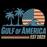 Gulf Of America Est 2025 Retro Vintage Beach Wave Button