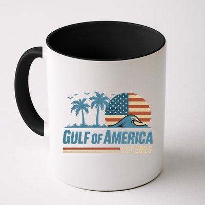 Gulf Of America Est 2025 Retro Vintage Beach Wave Mug