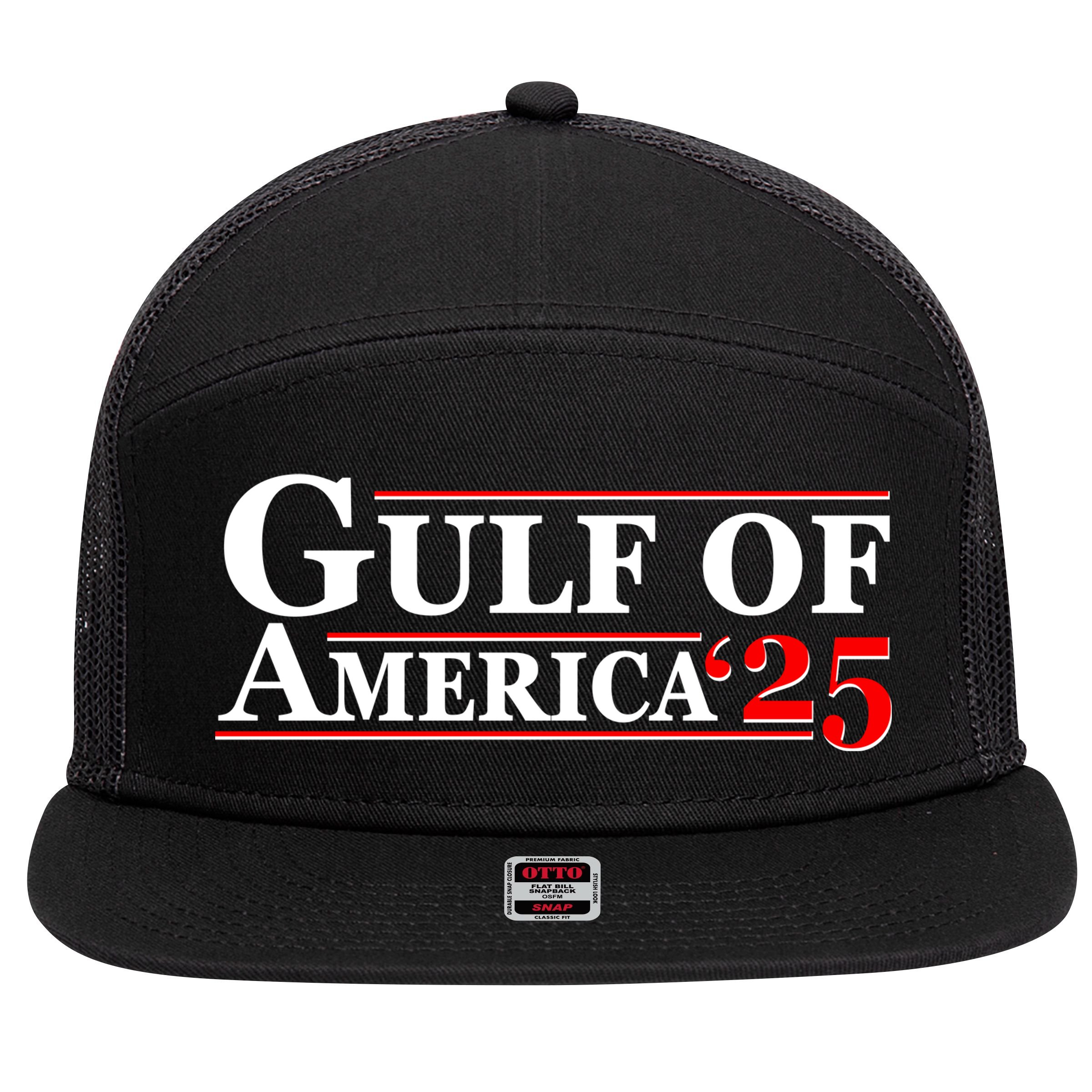 Gulf Of American 2025 7 Panel Mesh Trucker Snapback Hat