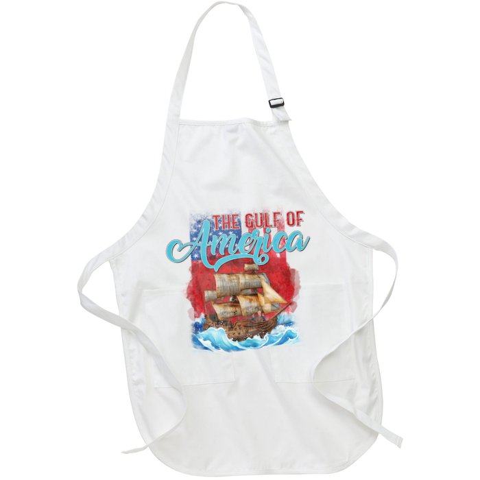 Gulf Of America Vintage Pirate American Trump Flag Apron