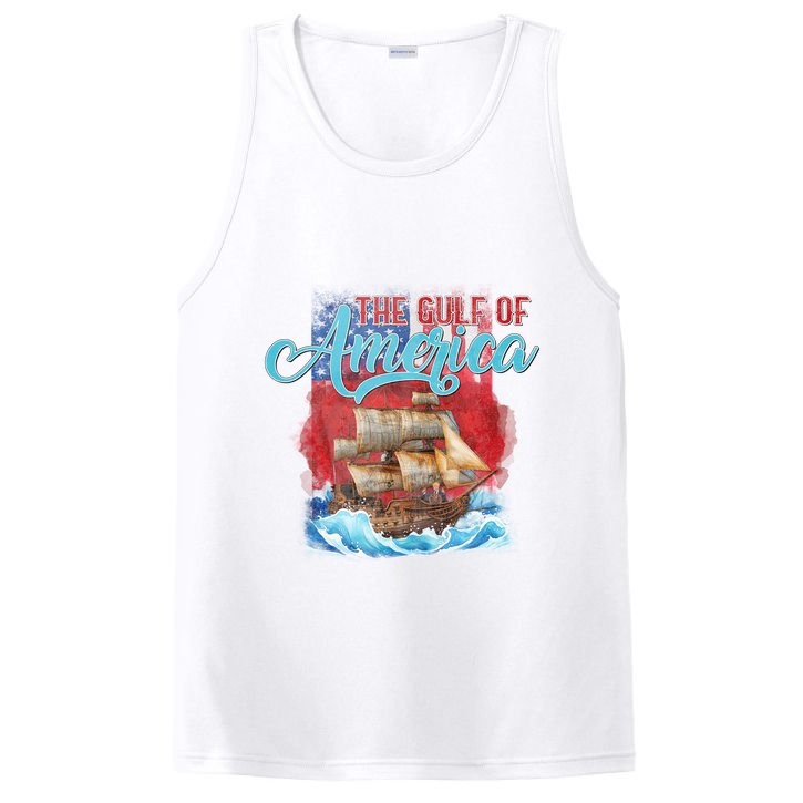 Gulf Of America Vintage Pirate American Trump Flag PosiCharge Competitor Tank