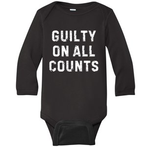 Guilty On All Counts Baby Long Sleeve Bodysuit