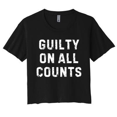 Guilty On All Counts Women's Crop Top Tee