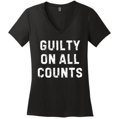 Guilty On All Counts Women's V-Neck T-Shirt