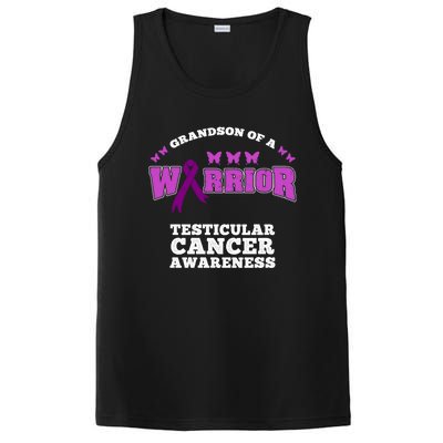 Grandson Of A Warrior Testicular Cancer Awareness Funny Gift PosiCharge Competitor Tank