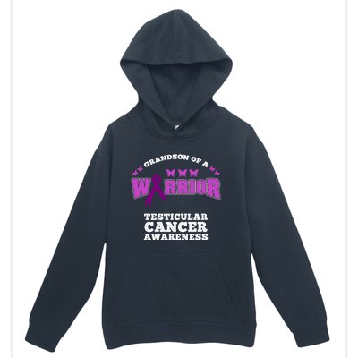 Grandson Of A Warrior Testicular Cancer Awareness Funny Gift Urban Pullover Hoodie