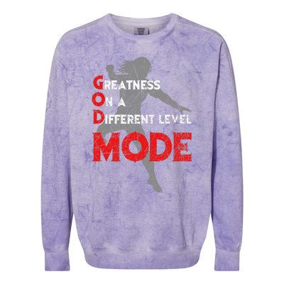 Greatness On A Different Level Mode Colorblast Crewneck Sweatshirt