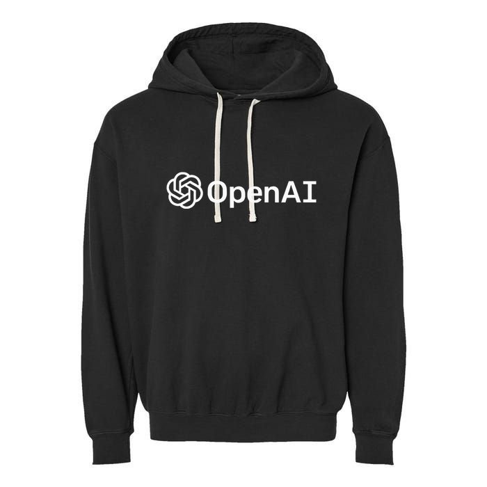 Geeky Openai Artificial Intelligence Computer Programmer Garment-Dyed Fleece Hoodie