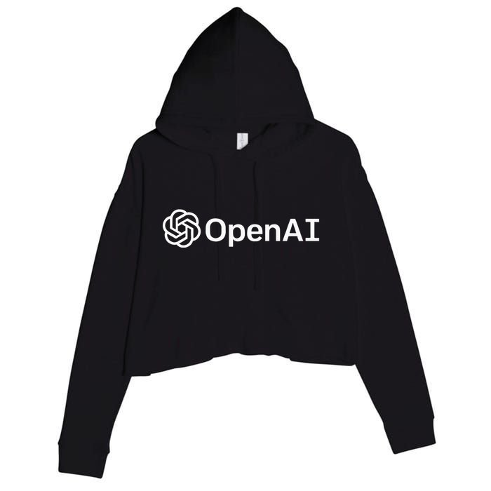 Geeky Openai Artificial Intelligence Computer Programmer Crop Fleece Hoodie