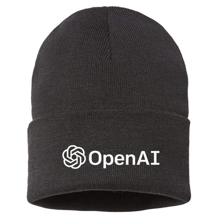 Geeky Openai Artificial Intelligence Computer Programmer Sustainable Knit Beanie