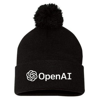 Geeky Openai Artificial Intelligence Computer Programmer Pom Pom 12in Knit Beanie