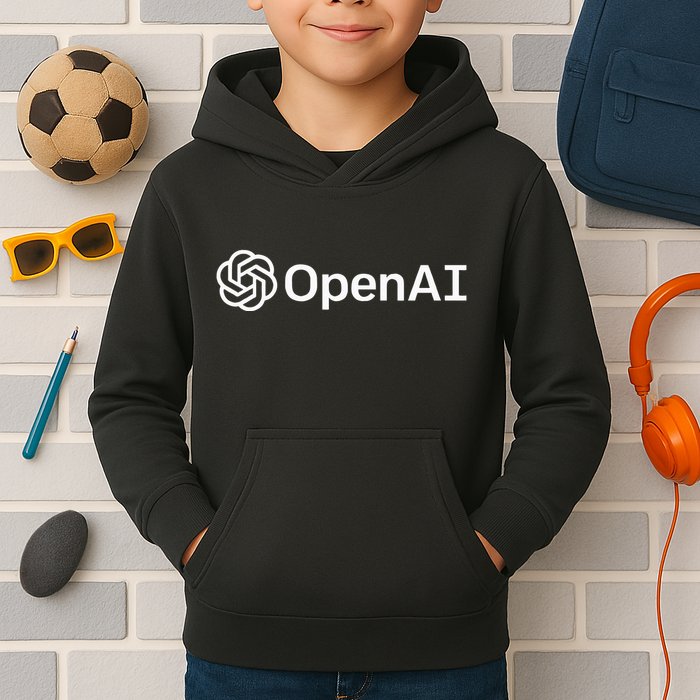 Geeky Openai Artificial Intelligence Computer Programmer Kids Hoodie