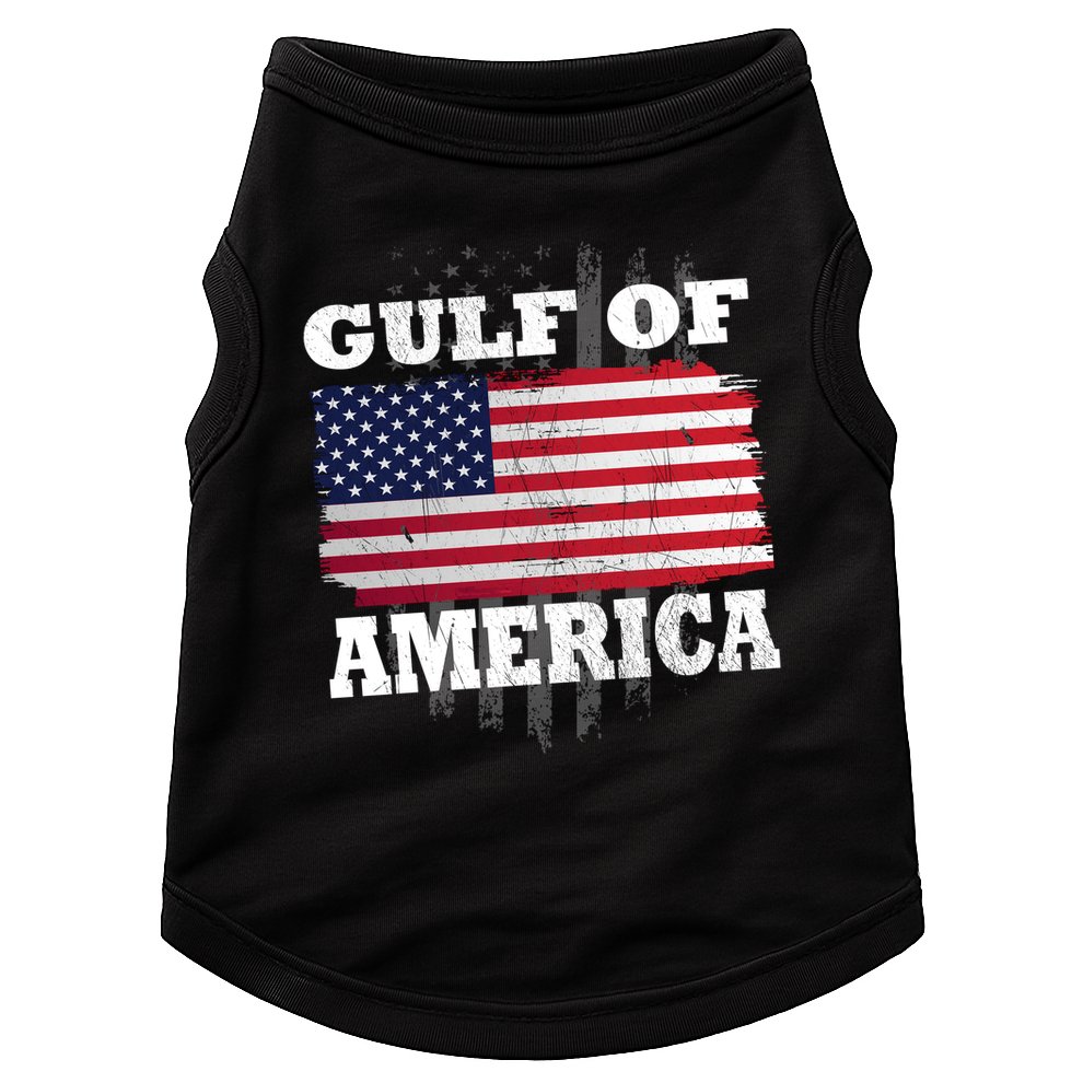 Gulf Of America Vintage American Flag Doggie Tank