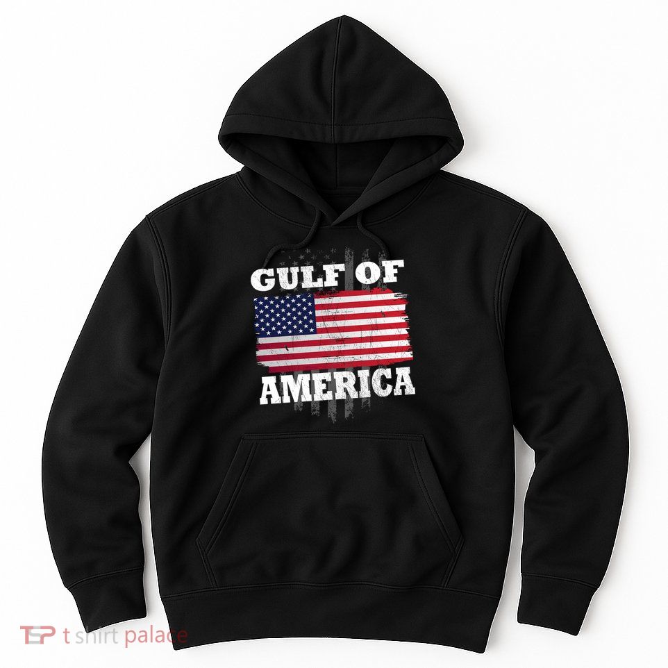 Gulf Of America Vintage American Flag Hoodie