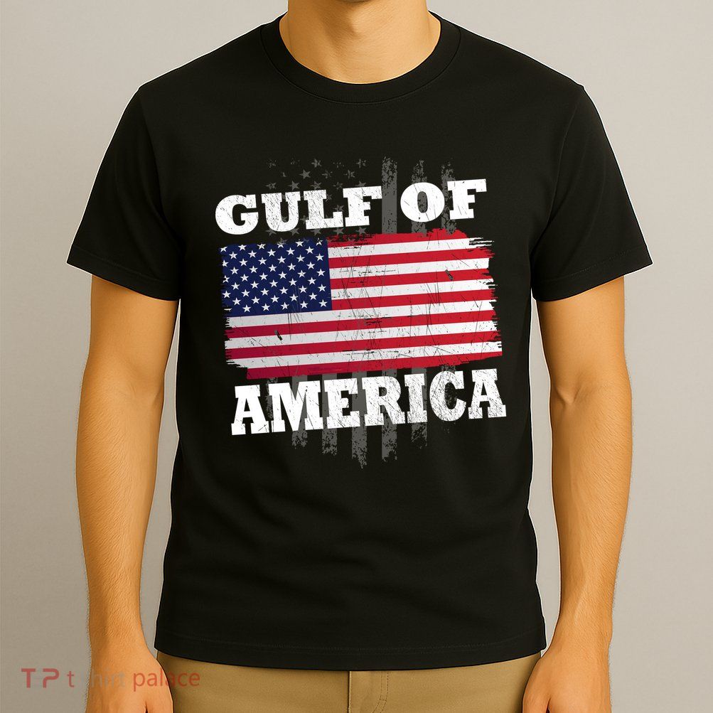 Gulf Of America Vintage American Flag T-Shirt