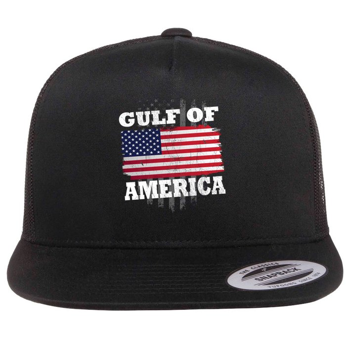 Gulf Of America Vintage American Flag Flatbill Hat