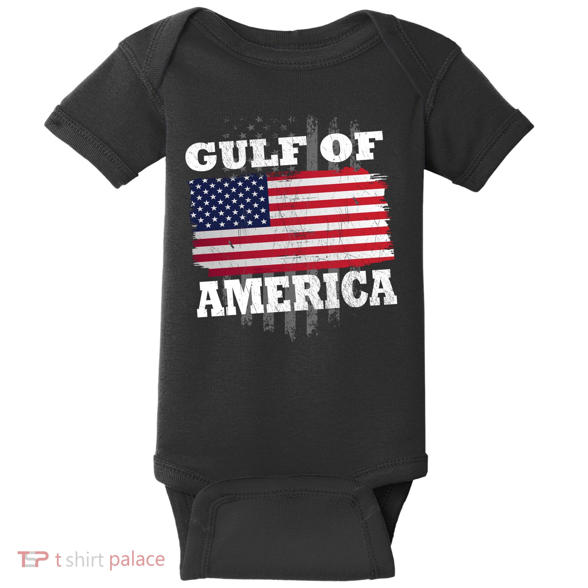 Gulf Of America Vintage American Flag Baby Bodysuit