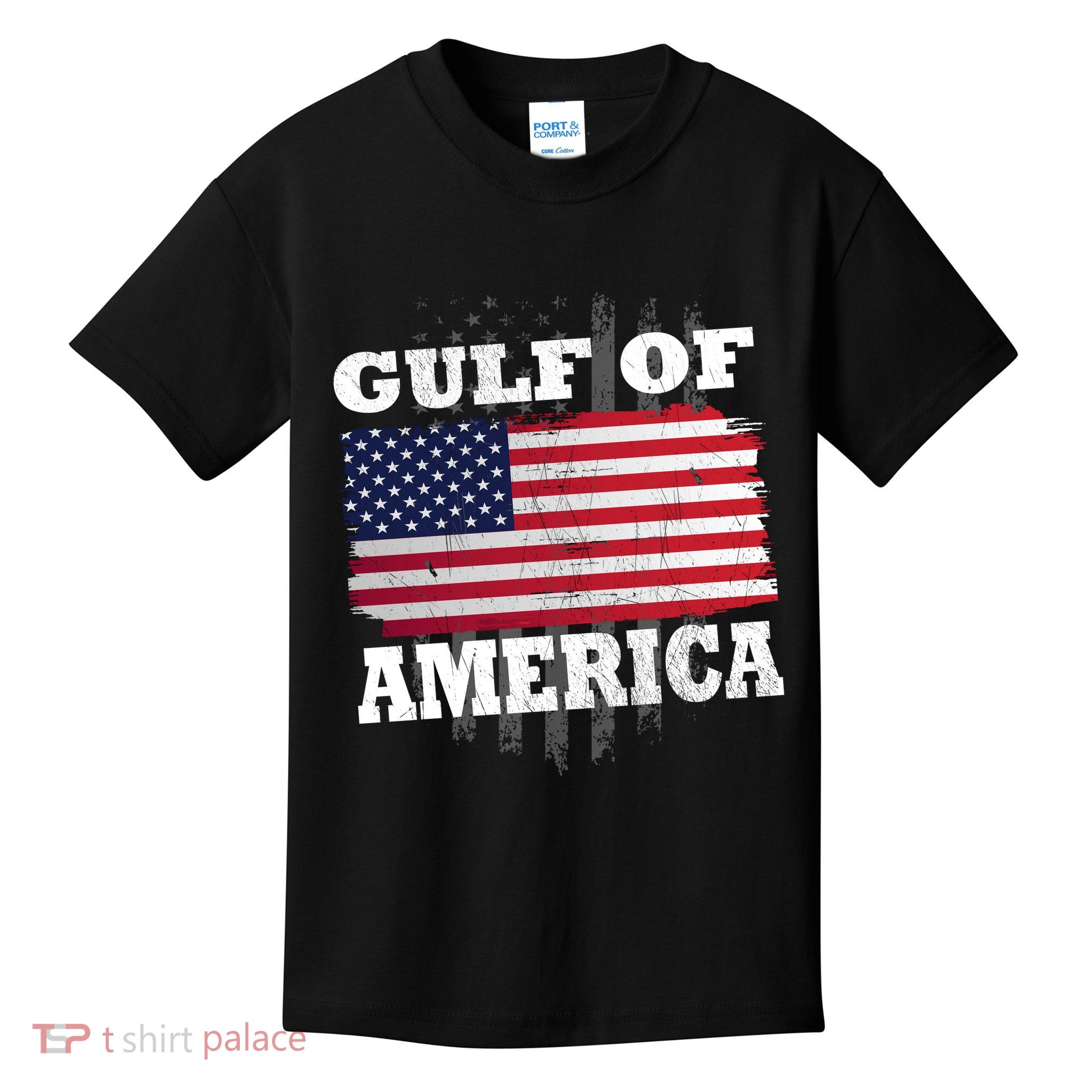 Gulf Of America Vintage American Flag Kids T-Shirt