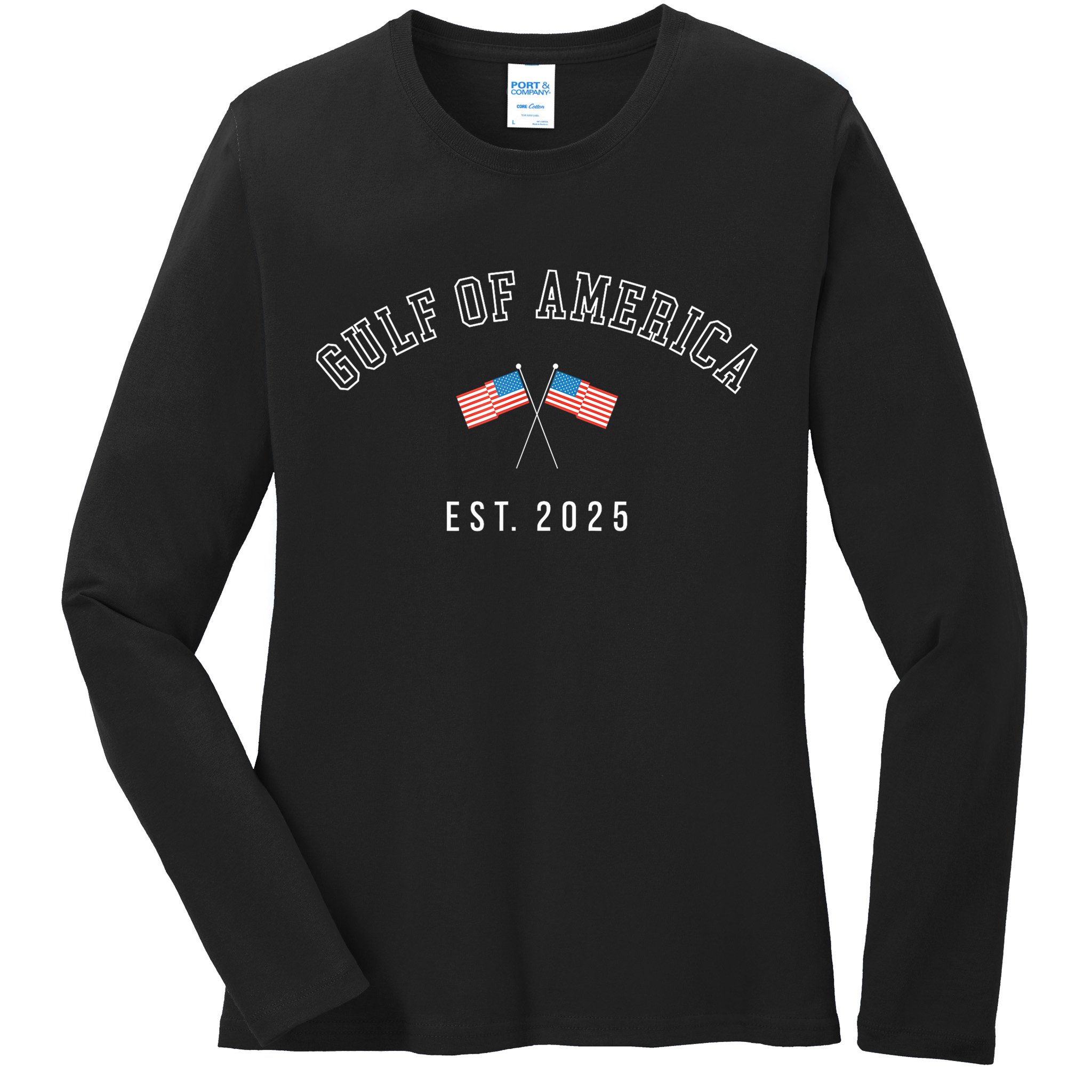 Gulf Of America Est 2025 Ladies Long Sleeve Shirt