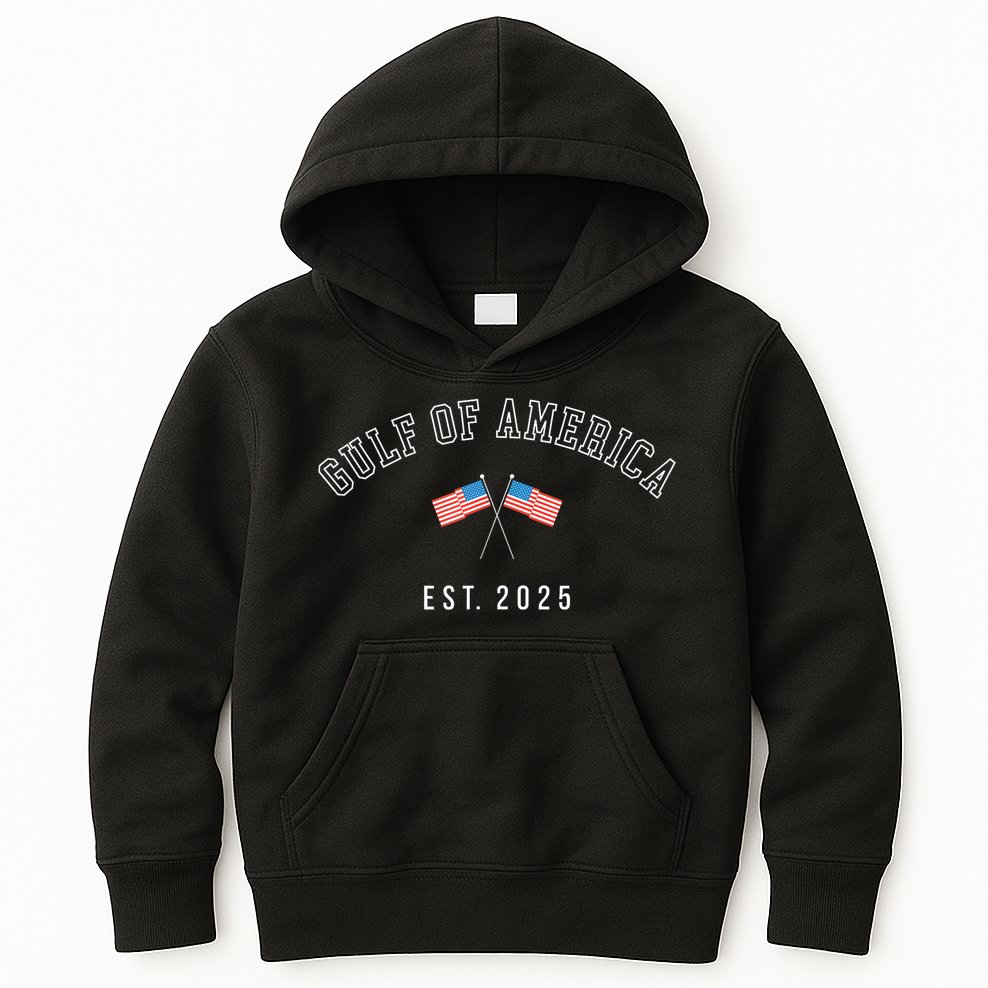 Gulf Of America Est 2025 Kids Hoodie