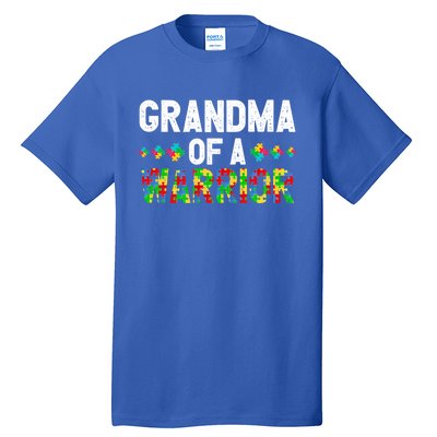 Grandma Of A Warrior Proud Grandma Autism Gift Tall T-Shirt