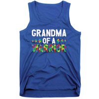 Grandma Of A Warrior Proud Grandma Autism Gift Tank Top