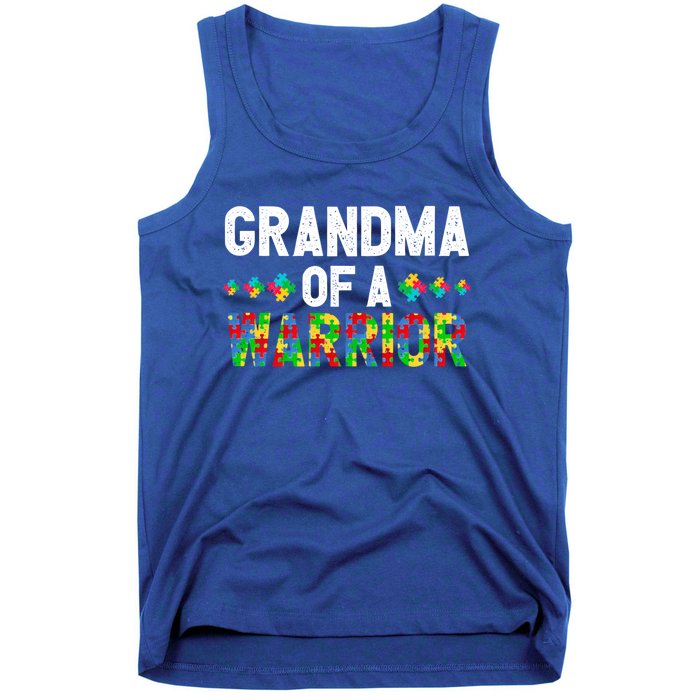 Grandma Of A Warrior Proud Grandma Autism Gift Tank Top