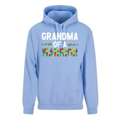 Grandma Of A Warrior Proud Grandma Autism Gift Unisex Surf Hoodie