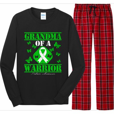 Grandma Of A Scoliosis Warrior Vintage Scoliosis Awareness Gift Long Sleeve Pajama Set