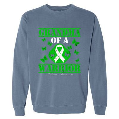 Grandma Of A Scoliosis Warrior Vintage Scoliosis Awareness Gift Garment-Dyed Sweatshirt