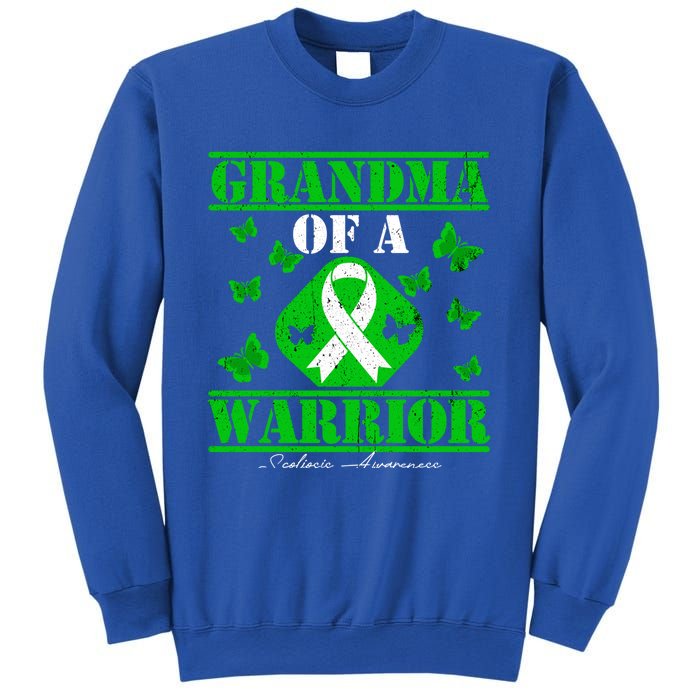 Grandma Of A Scoliosis Warrior Vintage Scoliosis Awareness Gift Sweatshirt