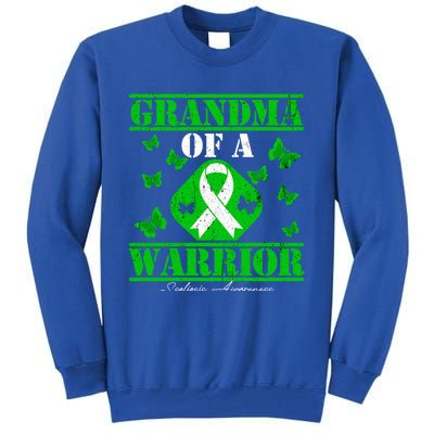 Grandma Of A Scoliosis Warrior Vintage Scoliosis Awareness Gift Tall Sweatshirt