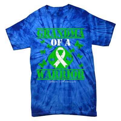 Grandma Of A Scoliosis Warrior Vintage Scoliosis Awareness Gift Tie-Dye T-Shirt