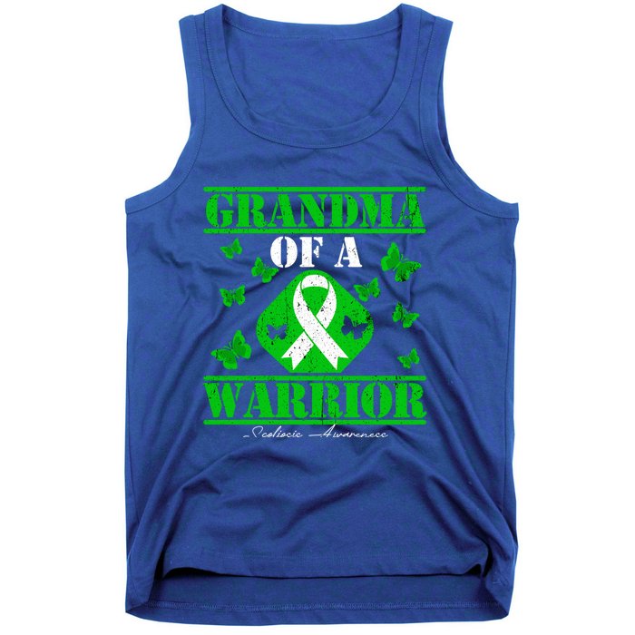 Grandma Of A Scoliosis Warrior Vintage Scoliosis Awareness Gift Tank Top