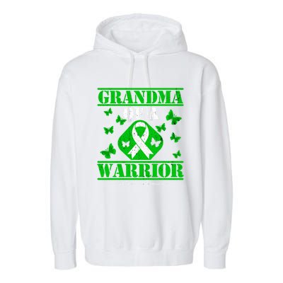 Grandma Of A Scoliosis Warrior Vintage Scoliosis Awareness Gift Garment-Dyed Fleece Hoodie