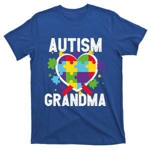 Grandma Of A Warrior Proud Grandma Autism Cute Gift T-Shirt