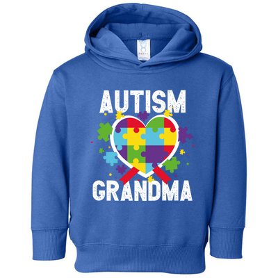 Grandma Of A Warrior Proud Grandma Autism Cute Gift Toddler Hoodie