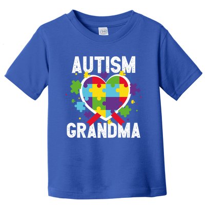 Grandma Of A Warrior Proud Grandma Autism Cute Gift Toddler T-Shirt