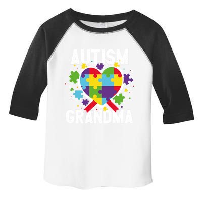 Grandma Of A Warrior Proud Grandma Autism Cute Gift Toddler Fine Jersey T-Shirt