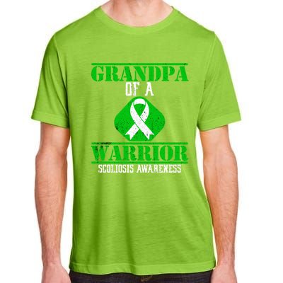 Grandpa Of A Scoliosis Warrior Vintage Scoliosis Awareness Gift Adult ChromaSoft Performance T-Shirt