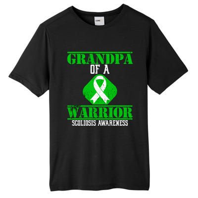 Grandpa Of A Scoliosis Warrior Vintage Scoliosis Awareness Gift Tall Fusion ChromaSoft Performance T-Shirt