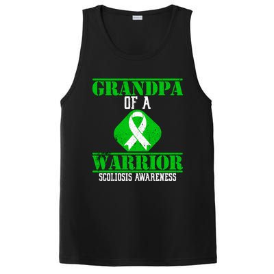 Grandpa Of A Scoliosis Warrior Vintage Scoliosis Awareness Gift PosiCharge Competitor Tank