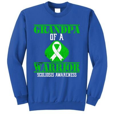 Grandpa Of A Scoliosis Warrior Vintage Scoliosis Awareness Gift Sweatshirt