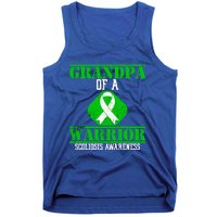 Grandpa Of A Scoliosis Warrior Vintage Scoliosis Awareness Gift Tank Top